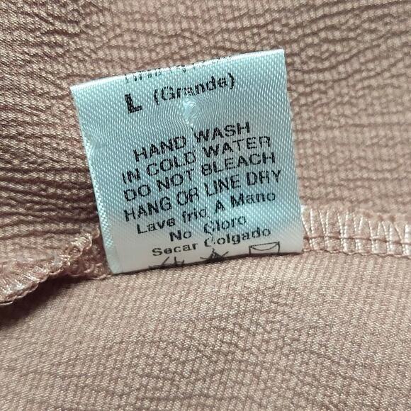 Orange Creek Pink Dusty Rose Lace Bodice Trim Knee Length Dress - Picture 10 of 11